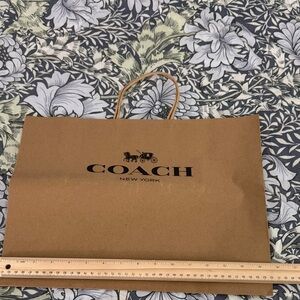 Coach Tan Paper Shopping Bag